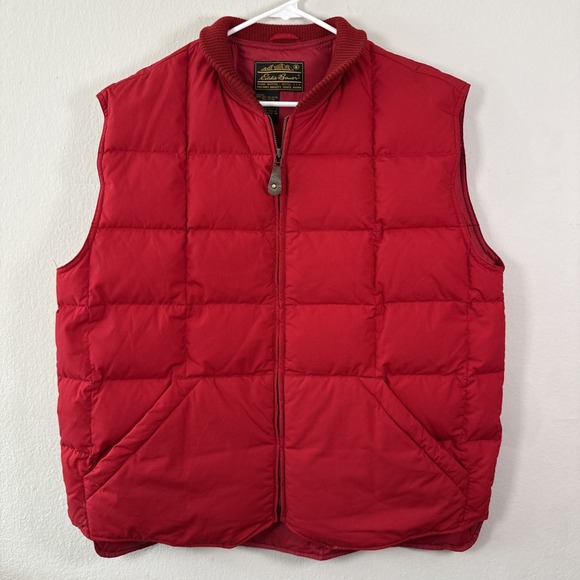 Vintage Eddie Bauer Downlight Goose Down Vest Men's Xl RedNavy 80s/90s USA